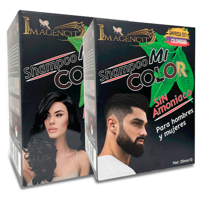 Shampoo Mi Color - Cubre Canas (Negro, Castaño o Rojizo)