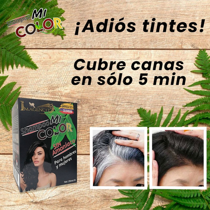 Shampoo Mi Color - Cubre Canas (Negro, Castaño o Rojizo)